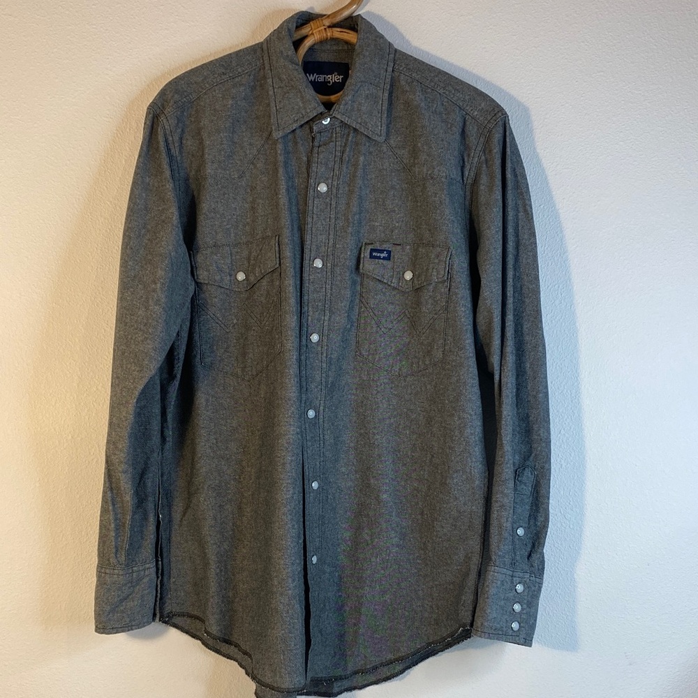 Wrangler Men's Charcoal Button Down Shirt